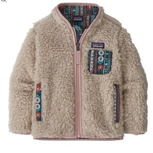 Patagonia Cream Fleece Bundle With Pink and White Angel Dear Fleece Size 6-12 M